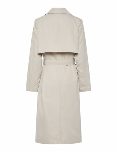 Gabardina beige vista trasera.