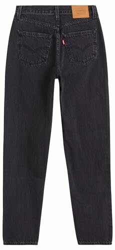 Vista trasera de jeans de mezclilla negros.