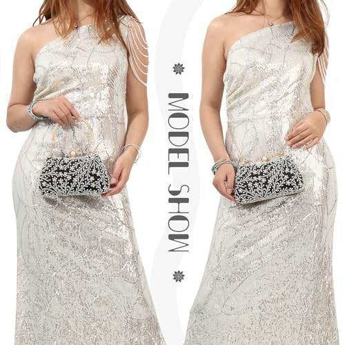 Clutch de Strass Perlas