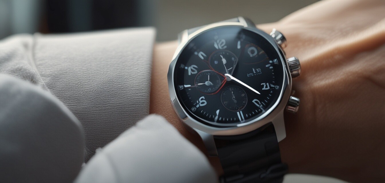 Close-up view of a fashionable smartwatch