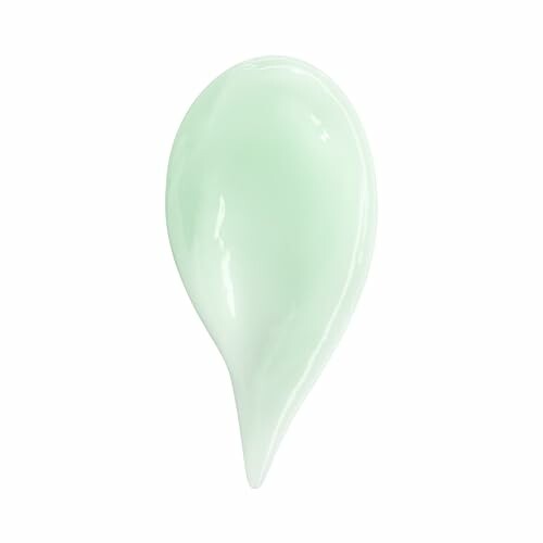 Textura de gel verde en forma de gota.