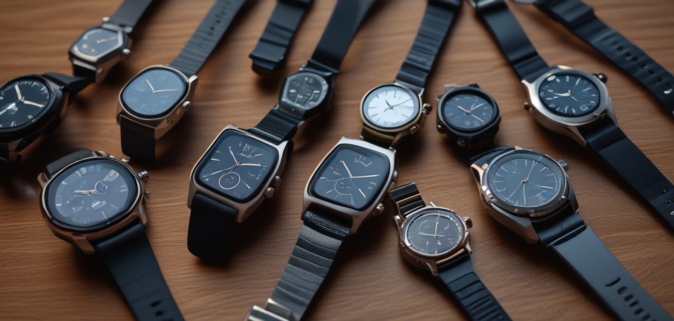 Relojes inteligentes económicos en exhibición