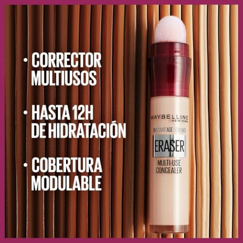 Corrector multiusos Maybelline con hidratación y cobertura modulable.