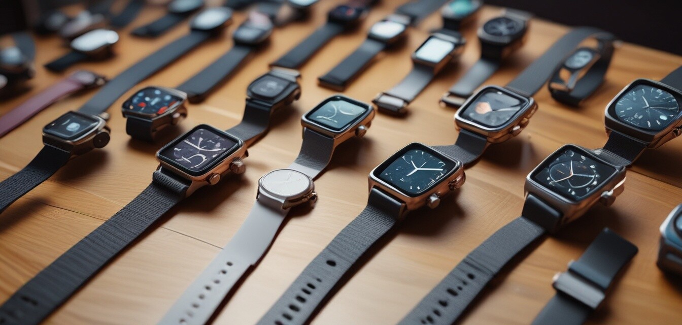 Collection of stylish smartwatches