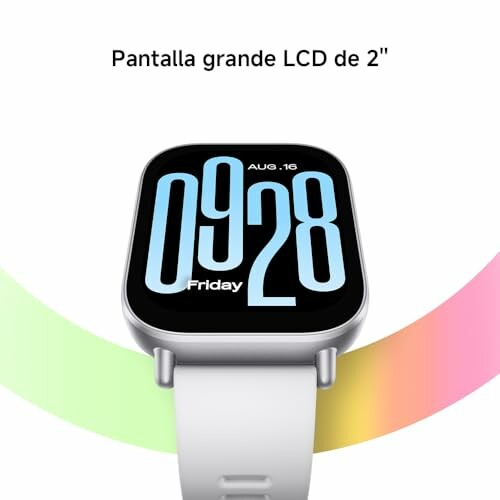 Reloj inteligente con pantalla LCD de 2 pulgadas.