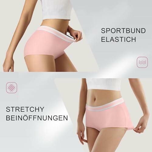 Ropa interior elástica y cómoda para mujer.