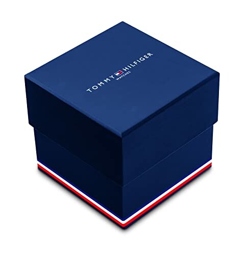 Caja de regalo azul de Tommy Hilfiger.