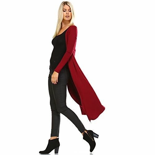 Cárdigan Largo Informal Esencial para Mujer